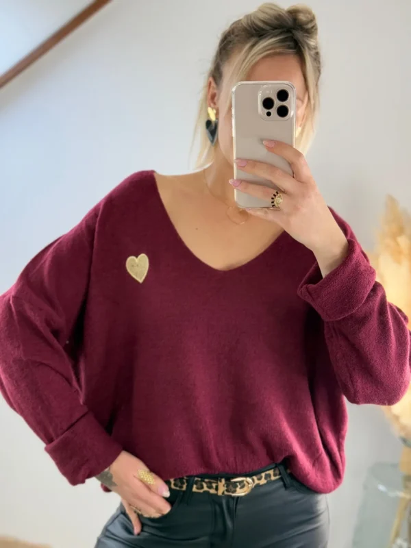 Pull Coeur Femme – Confort Oversize - Dream By C