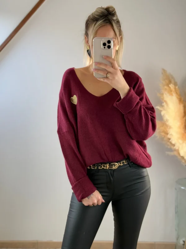 Pull Coeur Femme – Confort Oversize - Dream By C