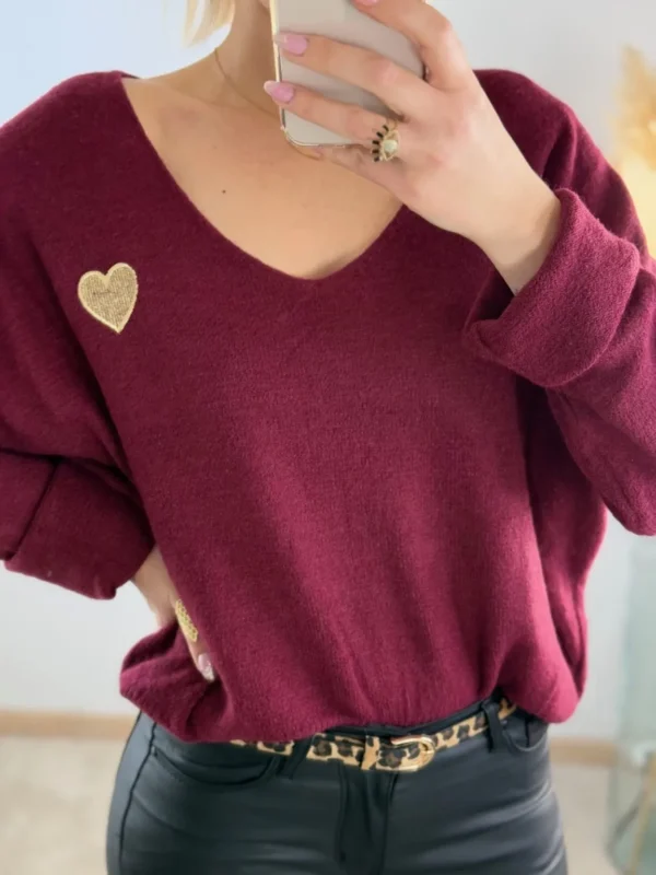 Pull Coeur Femme – Confort Oversize - Dream By C