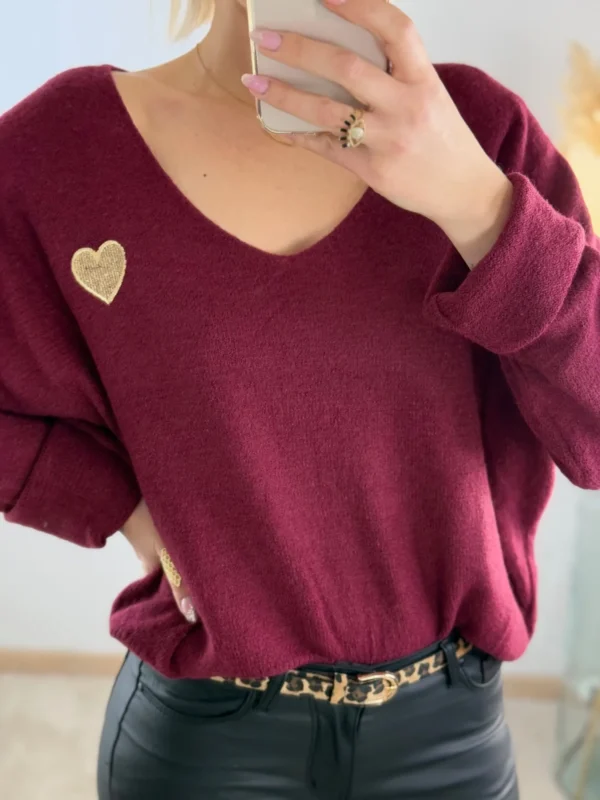Pull Coeur Femme – Confort Oversize - Dream By C