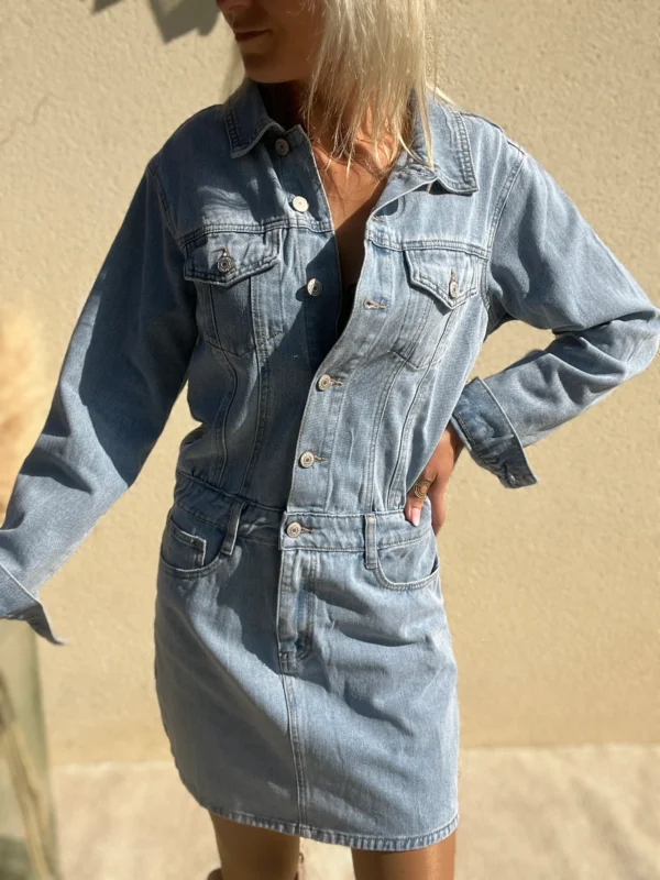 Robe en Jean Femme – Élégance Bleu Clair | Dream By C