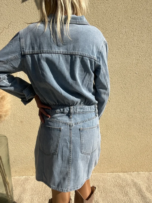 Robe en Jean Femme – Élégance Bleu Clair | Dream By C