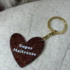 Porte-Clé Maitresse Super Adorée | Cœur Rouge