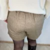 Short Femme Grande Taille Taupe – Confort et Élégance