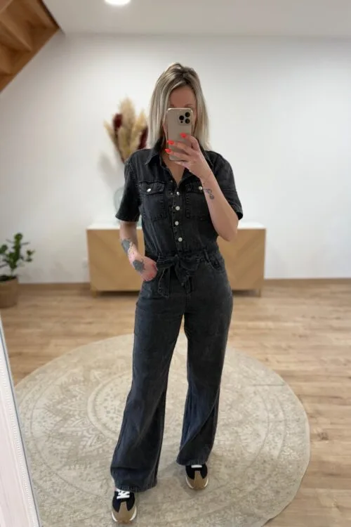 Combinaison Femme Jeans Gris Anthracite – Dream By C