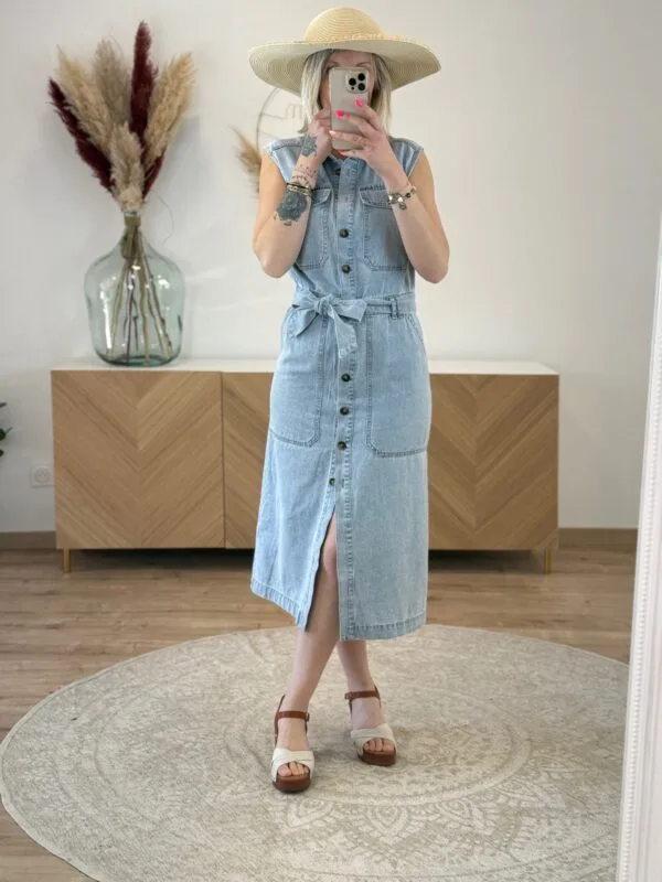Robe Longue en Jean Femme – Bleu Clair | Dream By C