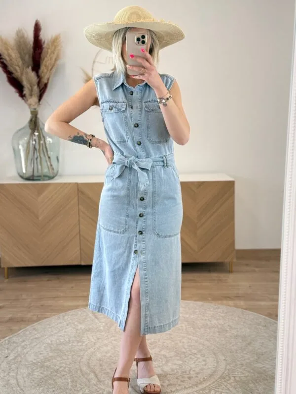 Robe Longue en Jean Femme – Bleu Clair | Dream By C