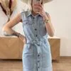Robe Longue en Jean Femme – Bleu Clair | Dream By C