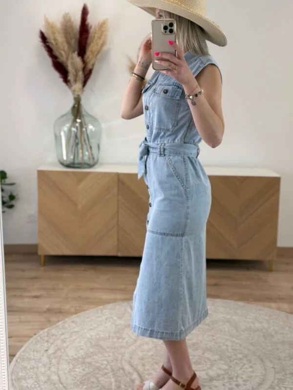 Robe Longue en Jean Femme – Bleu Clair | Dream By C