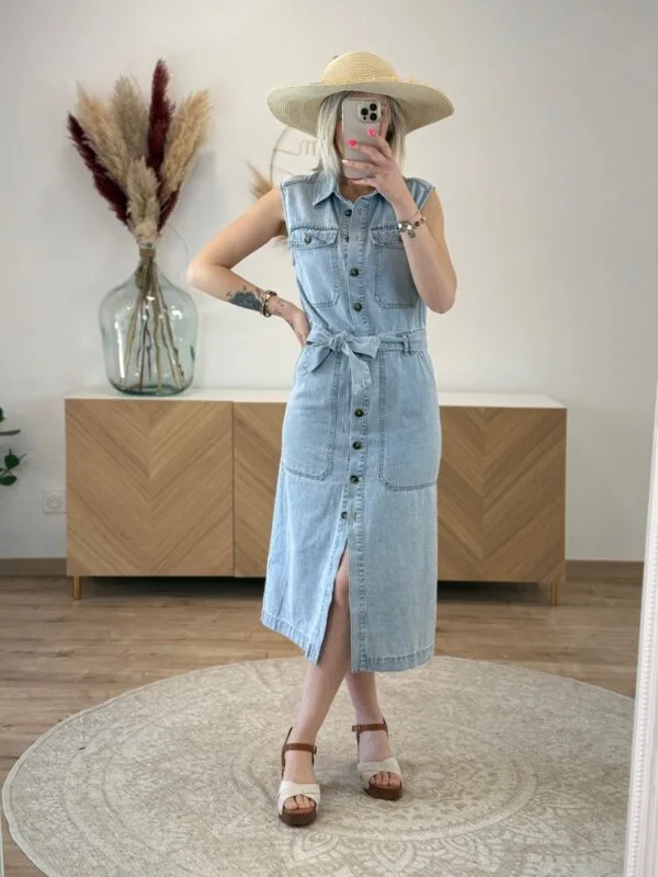 Robe Longue en Jean Femme – Bleu Clair | Dream By C