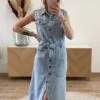 Robe Longue en Jean Femme – Bleu Clair | Dream By C