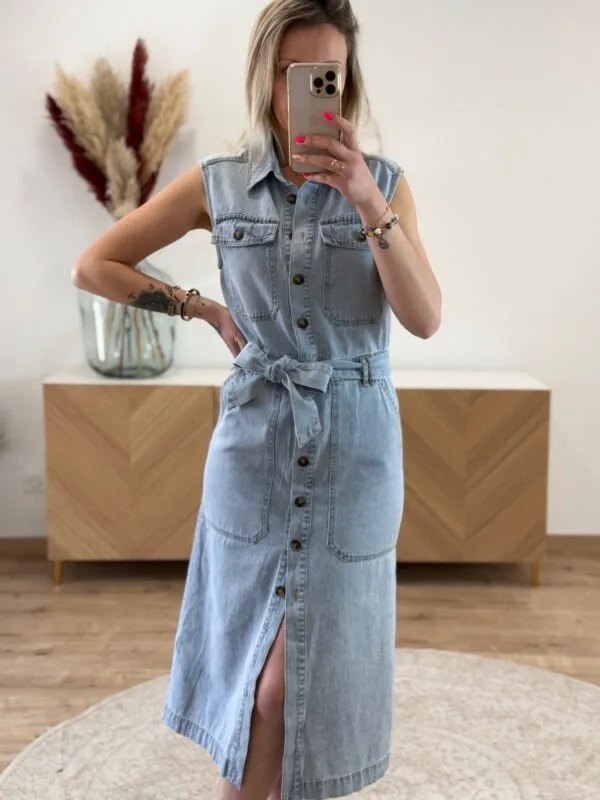 Robe Longue en Jean Femme – Bleu Clair | Dream By C
