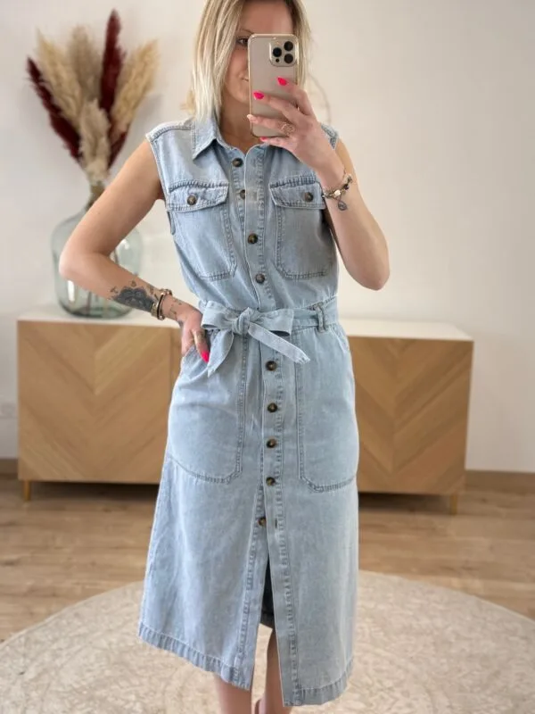 Robe Longue en Jean Femme – Bleu Clair | Dream By C