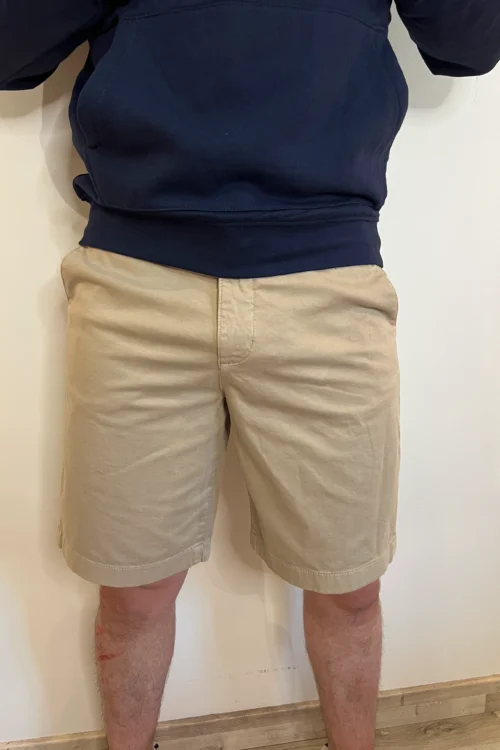 Short chino beige homme, zip poches boutonnées | Dream By C