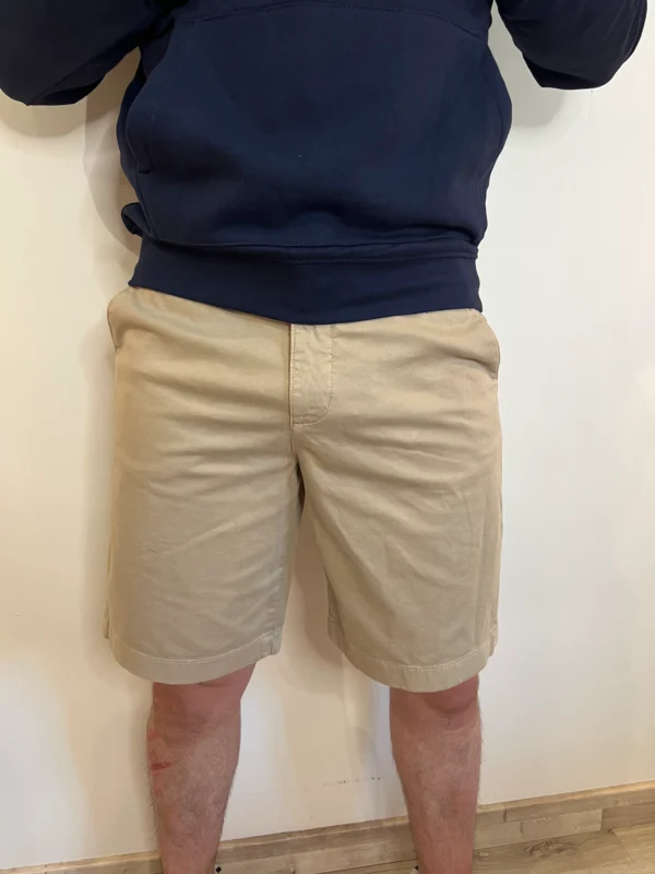 Short chino beige homme, zip poches boutonnées | Dream By C