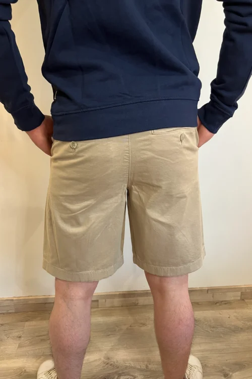 Short chino beige homme, zip poches boutonnées | Dream By C