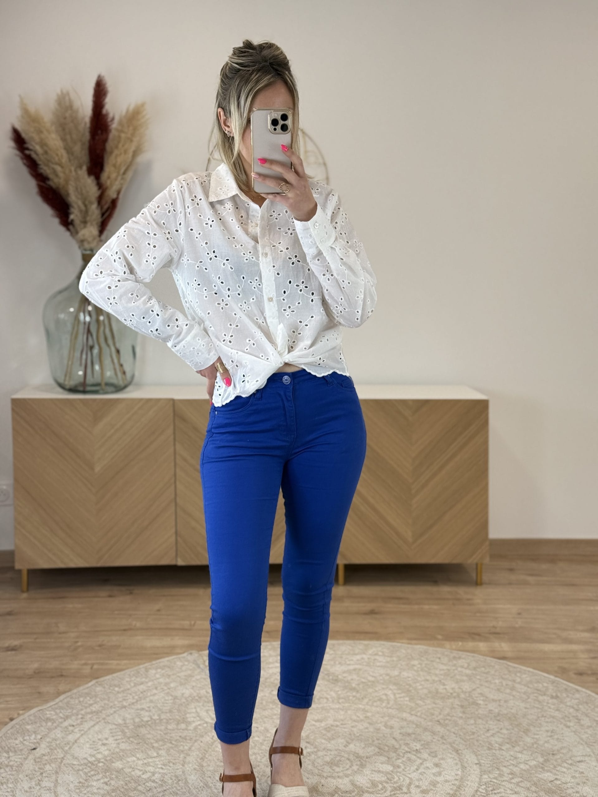 Jeans Skinny Bleu Électrique Stretch Denim Co - Taille 36 (Convient 34)