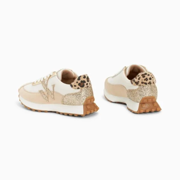Vanessa Wu Beige à Paillettes et Imprimé Léopard | Dream By C