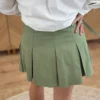 Jupe écolière kaki – Style jupe-short & plis chic | Dream By C
