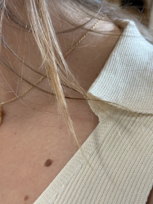 Robe cotelée longue beige – Boutons dorés | Dream By C