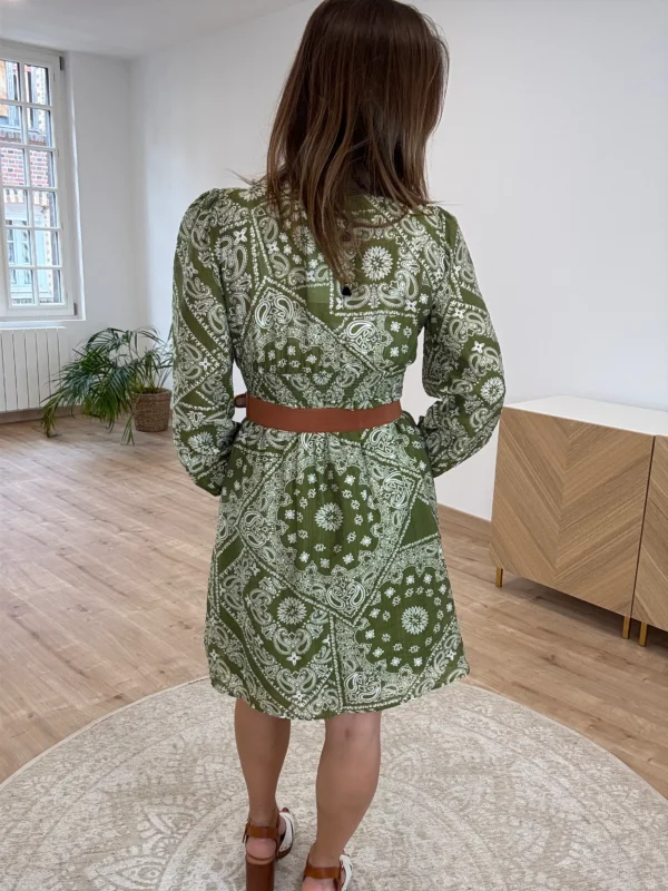 Robe Bandana Kaki – Courte & Élégante | Dream By C