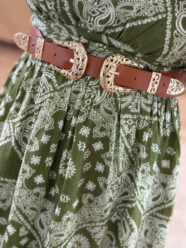 Robe Bandana Kaki – Courte & Élégante | Dream By C