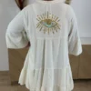 Robe gaze de coton grande taille – Broderie sequins | Dream By C