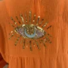 Robe gaze de coton grande taille – Broderie sequins | Dream By C