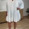 Robe gaze de coton grande taille – Broderie sequins | Dream By C