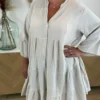 Robe gaze de coton grande taille – Broderie sequins | Dream By C