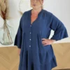 Robe gaze de coton grande taille – Broderie sequins | Dream By C