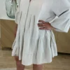 Robe gaze de coton grande taille – Broderie sequins | Dream By C