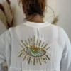Robe gaze de coton grande taille – Broderie sequins | Dream By C