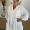 Robe gaze de coton grande taille – Broderie sequins | Dream By C