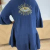 Robe gaze de coton grande taille – Broderie sequins | Dream By C