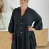 Robe gaze de coton grande taille – Broderie sequins | Dream By C