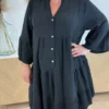 Robe gaze de coton grande taille – Broderie sequins | Dream By C