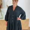 Robe gaze de coton grande taille – Broderie sequins | Dream By C