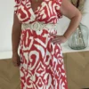 Robe rouge grande taille – Cache-cœur dos nu | Dream By C