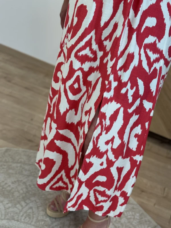 Robe rouge grande taille – Cache-cœur dos nu | Dream By C