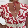Robe rouge grande taille – Cache-cœur dos nu | Dream By C