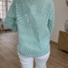 Chemise Blanche Rayée Verte – coupe oversize, coton !