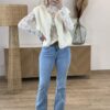 Jeans flare femme – coupe galbante, bleu clair, taille moyenne !