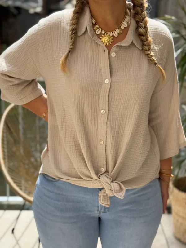 Chemise gaze de coton grande taille – Tendance, confortable !