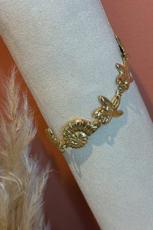 Bracelet coquillage femme doré – Bijou fin en acier inoxydable