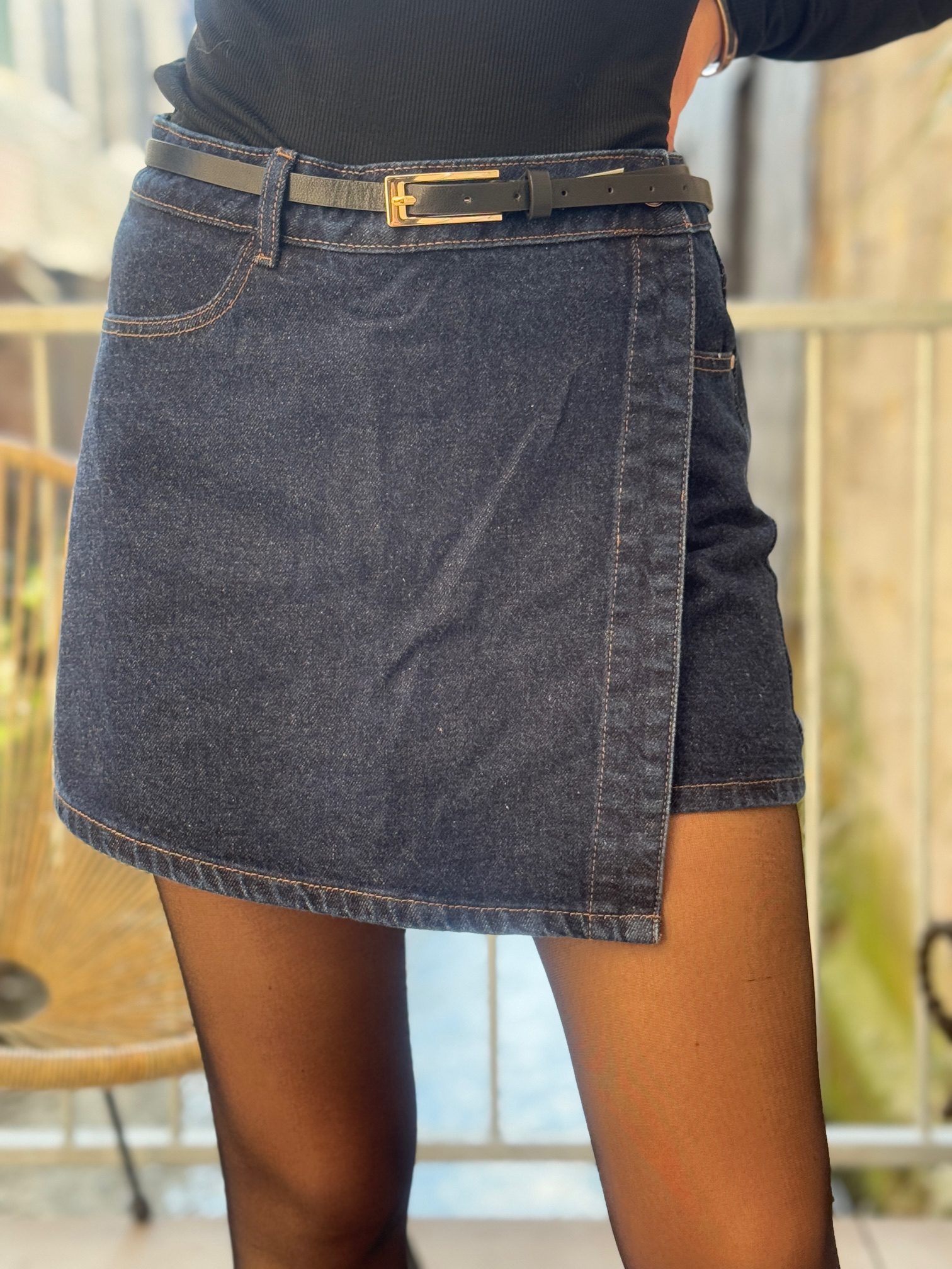 NP Jupe longue en simili cuir pour femme, taille haute, coupe trapèze, rouge vin, avec ceinture