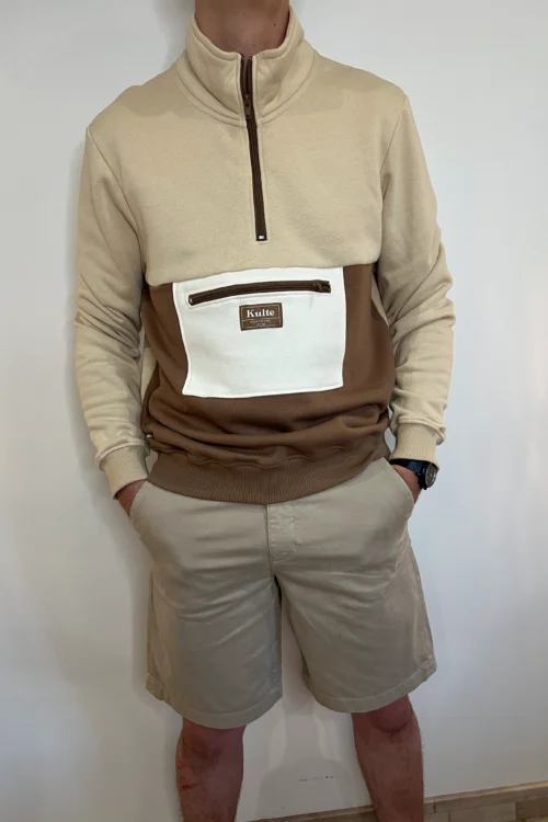 Pull homme marron coton Kulte chocolat, S M L | Dream By C