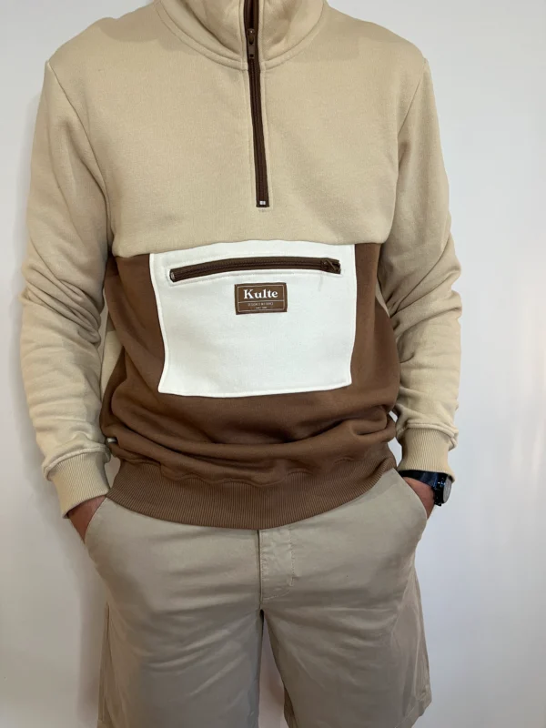 Pull homme marron coton Kulte chocolat, S M L | Dream By C