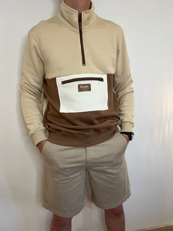 Pull homme marron coton Kulte chocolat, S M L | Dream By C