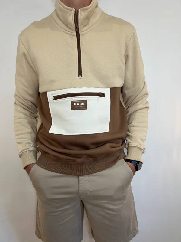 Pull homme marron coton Kulte chocolat, S M L | Dream By C